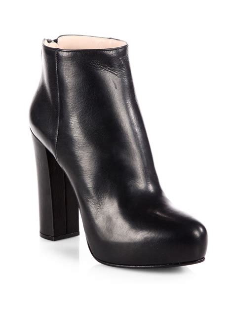 saks fifth ave prada boots|Prada platform ankle boots.